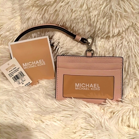 Michael Kors Accessories - Michael Kors Jet Set Travel Lanyard in Powder Blush,  NWT